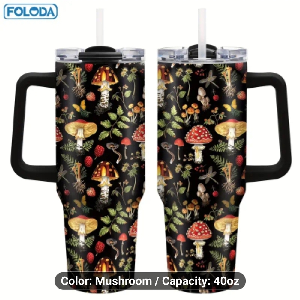 Foloda Mushroom Pattern Tumbler